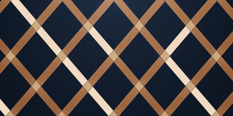 Navy argyle and brown diamond pattern, in the style of minimalist background
