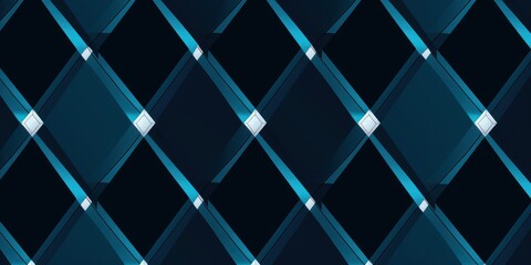 Navy argyle and cyan diamond pattern, in the style of minimalist background