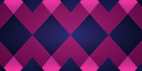 Navy argyle and magenta diamond pattern, in the style of minimalist background