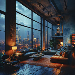 dream loft in the city showing the interior