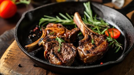 lamb chops with vegetables