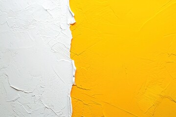 A cheerful backdrop that combines a sunny yellow with a bright white, creating a bold contrast in a dual-tone, textured surface.., yellow wall background