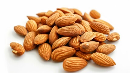 Fototapeta premium almonds on a white background
