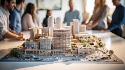Business project of the future architectural model of the city development