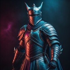 medieval knight with armor