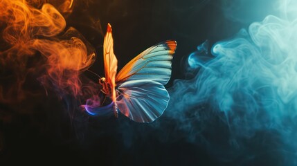 butterfly on dark background