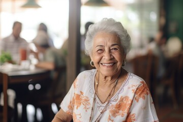 Portrait of a smiling senior woman in nursing home