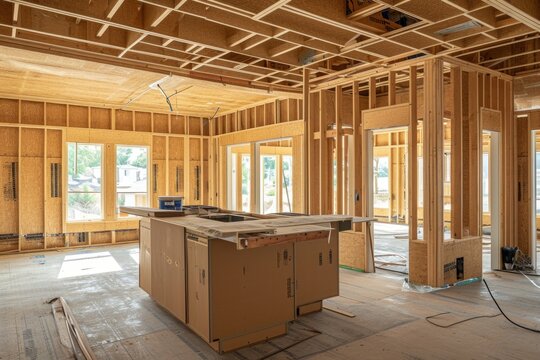 Home kitchen under construction