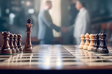 chess with businessman manager concept. Strategy, Success, management, business planning, tactics, politics - obrazy, fototapety, plakaty