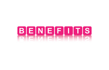 benefits text on white background