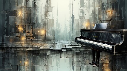 abstract piano background - obrazy, fototapety, plakaty