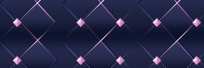 Navy argyle and orchid diamond pattern, in the style of minimalist background