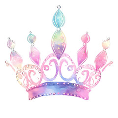 princess crown isolated on white