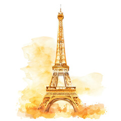 Golden Eiffel tower