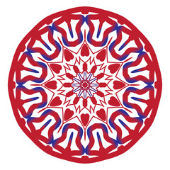 Circular pattern in form of mandala for Henna, Mehndi, tattoo, decoration. Decorative ornament in ethnic oriental style. Coloring book page.