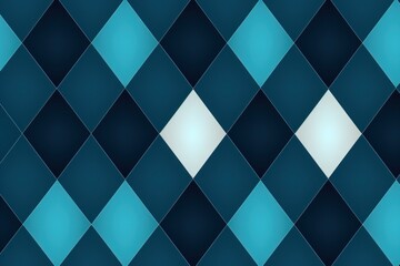 Fototapeta na wymiar Navy argyle and turquoise diamond pattern, in the style of minimalist background
