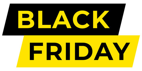 Black friday advertising poster icon on transparent background