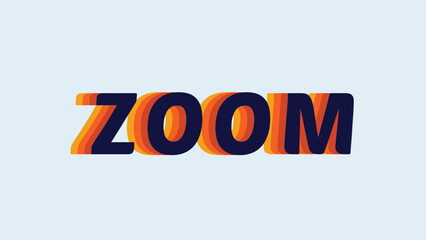 3d render zoom text effect