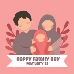 Perfect for celebrating Family Day, this vector graphic depicts the holiday.