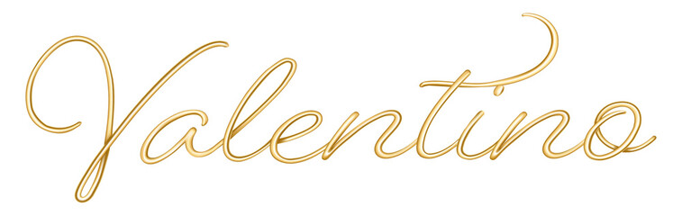 Valentino in Italian Lettering