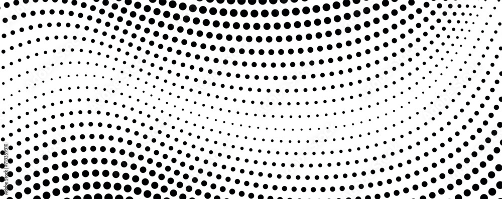 Poster black and white dotted halftone background. grunge halftone vector background in black and white col
