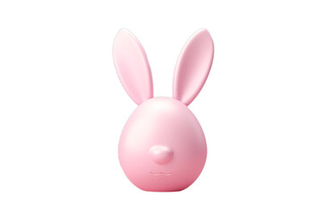 Creative  with rabbit ears on pastel pin, Isolated on transparent PNG background, Generative ai