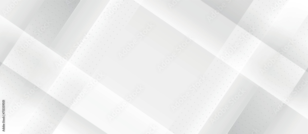 Aufkleber Gray and white diagonal line architecture geometry tech abstract subtle background vector