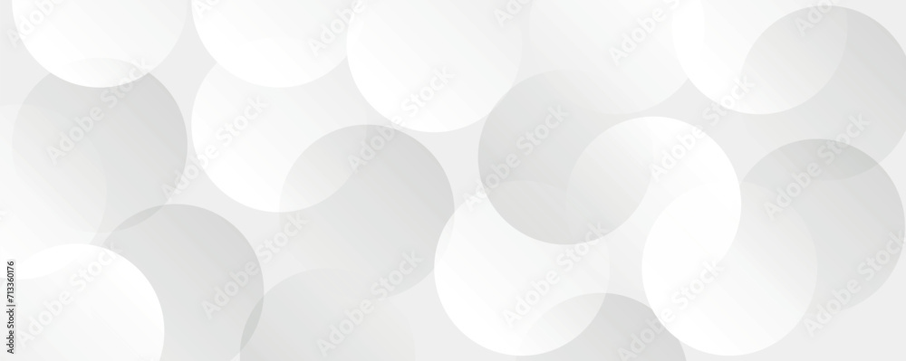 Aufkleber Abstract background with gray circle. White and grey abstract modern transparency circle presentation background. White abstract modern transparency circle presentation background