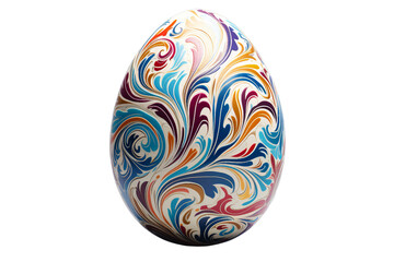 Easter egg white background, Isolated on transparent PNG background, Generative ai