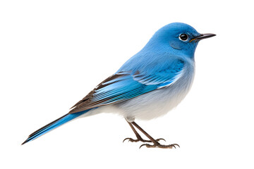 blue bird isolated on white background - obrazy, fototapety, plakaty