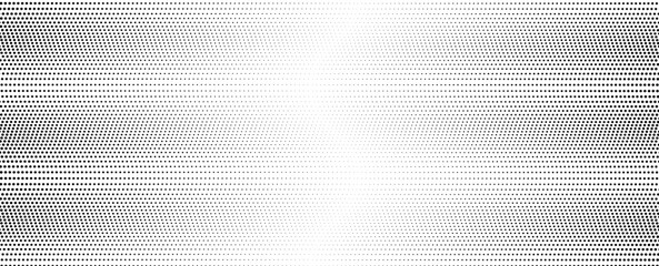 Fototapeta premium Vintage Halftone Background. Fade Distressed Overlay. Dotted gradient vector pattern illustration, white and black halftone polka background