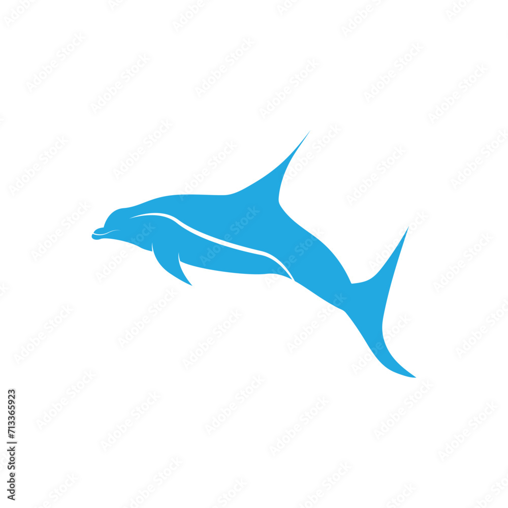 Wall mural dolphine logo icon