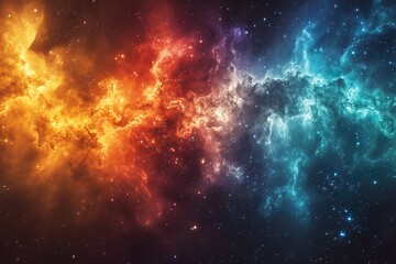 Dynamic Color Symphony: A Captivating Series of Abstract Backgrounds featuring Flowing Waves in Grainy Yellow, Blue, and Red Tones. Dark Noise Texture for Unique Cover, Header, and Wallpaper Designs.