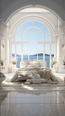 The master bedroom of a hundred million marble UHD wallpaper