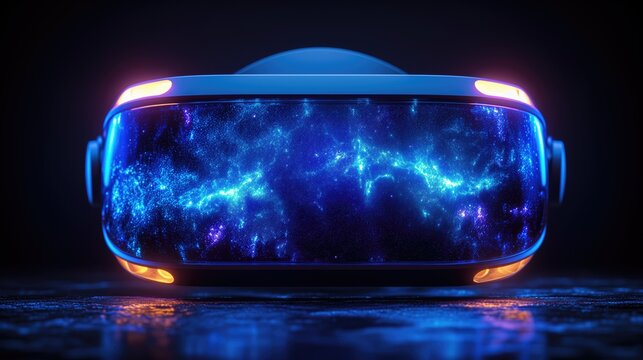 Virtual reality headset in photo packshot. Casque de réalité virtuelle en packshot photo.