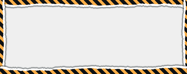 Black and yellow warning line striped rectangular background, yellow and black stripes on the diagonal. Industrial warning background, warn caution, construction, safety - 713367920