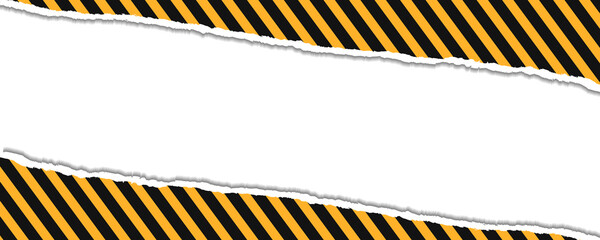 Black and yellow warning line striped rectangular background, yellow and black stripes on the...