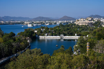 Areal view of Udaipur in India