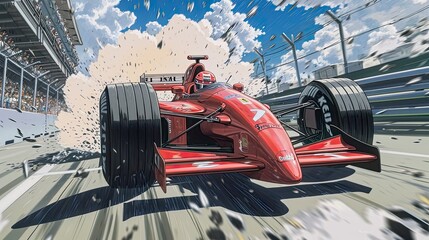 Fototapeta premium Formula 1 Anime