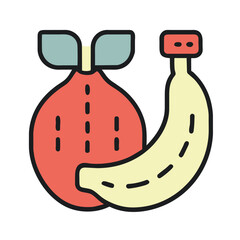Banana cute fruit illustration EPS