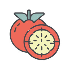 Coconut cute fruit illustration EPS