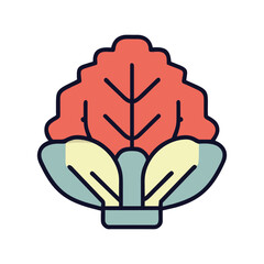 Cabbage cute illustration vector SVG