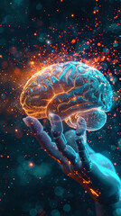 human brain. Generative AI