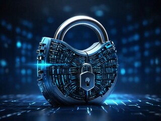 Abstract Cybersecurity  technology background