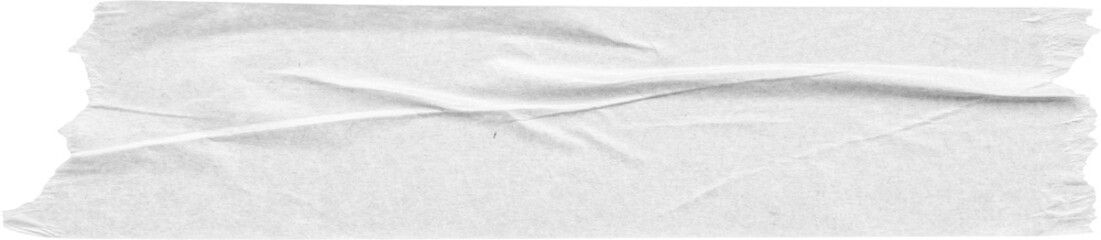 Obraz premium White adhesive paper tape isolated on white background