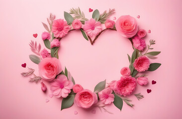 bouquet of pink roses on a wooden background