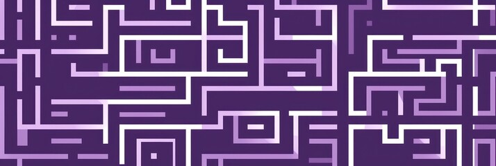 Random maze generator in the style of Jordn Grimmer, flat vector, eggplant and gray 