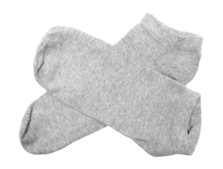 New sports cotton socks pair isolated on white	