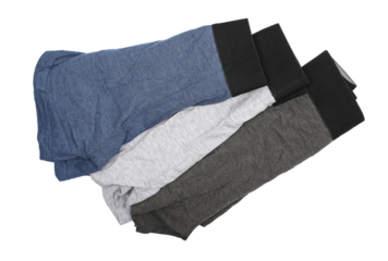 Set men's briefs boxers isolated on white, men's underwear