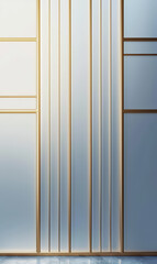 Sleek golden lines on a pale blue minimalist backdrop.
